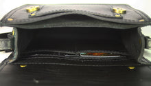 Load image into Gallery viewer, Mini Satchel. Red Feather on Black
