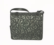 Load image into Gallery viewer, Basic Satchel. Silver Swirl on Black
