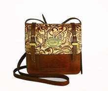 Load image into Gallery viewer, Mini Satchel. Bronze Rose on Classic Brown
