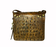 Load image into Gallery viewer, Mini Satchel. Brown Croc on Classic Brown
